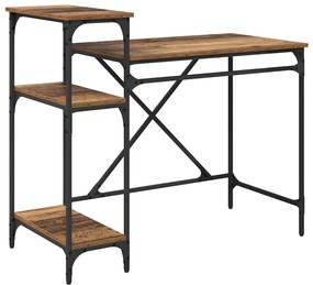 vidaXL Asztal Öreg fa 105 x 50 x 90 cm Faanyag