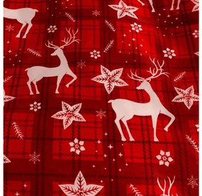 Mikroszálas ágyneműhuzat VELVET CHRISTMAS piros Ágyneműhuzat mérete: 2 db 70 x 90 cm | 200 x 220 cm