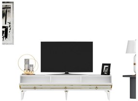 TV asztal/szekrény Vadiki 2 (fehér + arany) . 1095403