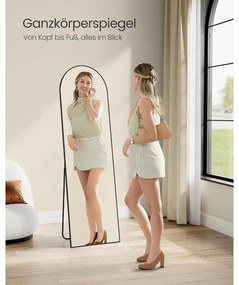 Teljes alakos tükör, 160 x 50 cm, tintafekete