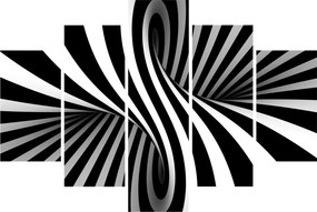 Absztrakt kép zebra csíkokkal (150x105 cm)