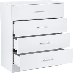 Miami komód 4 fiókos 80x92 cm fehér-fehér