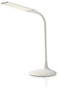 Nedis LTLG3M1WT4 - LED asztali lámpa, állítható fényerő, 6W, 5V, 2200 mAh, fehér