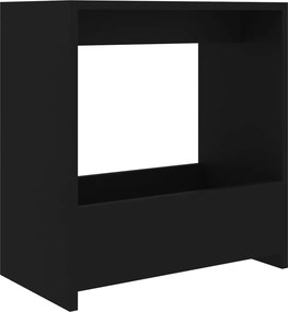 vidaXL fekete forgácslap kisasztal 50 x 26 x 50 cm