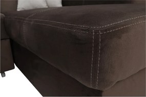 Ülőgarnitúra, barna, jobbos, MINERVA NEW