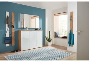 Fehér cipőtartó tölgyfa dekorral Telde - Germania