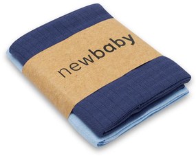 Pamut pelenkák New Baby 70x80 cm  2 db világoskék színű, sötétkék színű