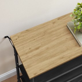 Cipősszekrény TAYLOR ARTISAN fekete vázzal 75x71 cm, 3 polccal