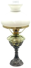 Olajlámpa ónállvánnyal 45 cm erdő zöld