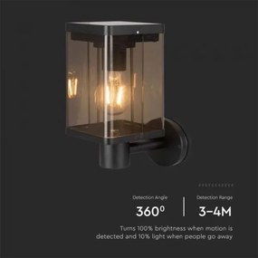 LED kültéri napelemes fali lámpa szenzorral LED/2,5W/3,7V 3000K IP54