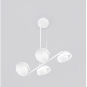 Zsinóros csillár BOOM 4xG9/8W/230V fehér