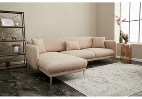 Bézs sarokkanapé (bal oldali-heverő résszel) Simena – Balcab Home