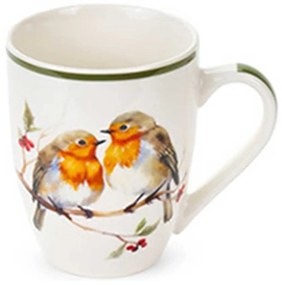 Madár mintás karácsonyi Porcelán bögre 350 ml