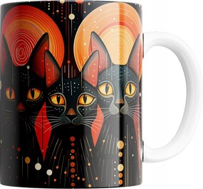 Bögre Macska Pöttyös Bögre Kiváló Minőség Ajándék Szöveg