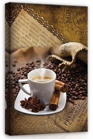 Csésze kávé, vászonkép, 40x60 cm méretben