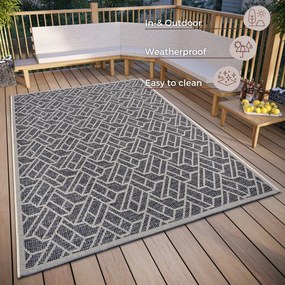 Sötétszürke kültéri szőnyeg 76x150 cm Clyde Eru – Hanse Home
