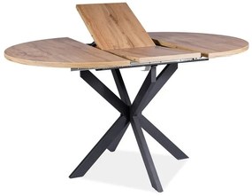 Kihúzható étkezőasztal GASTON 100(135)X100 cm, tölgy artisan dekor