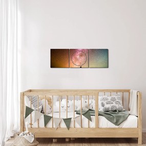 Kép - égbolt tele csillagokkal (órával) (90x30 cm)