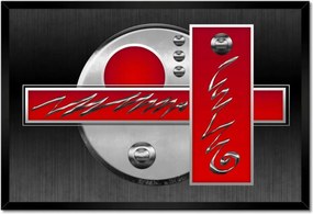 Poszterek keretben 60x40 Piros absztrakt