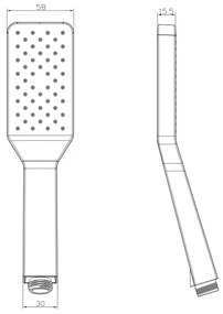 Sapho - Kézi zuhany öntisztító rendszerrel, fényes króm