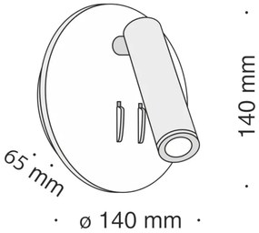 Maytoni C176-WL-01-6W-W - LED Fali spotlámpa IOS LED/9W/230V fehér