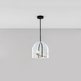 Artemide Yanzi 1103010A függeszték, Led 10W, szálcsiszolt sárgaréz/üveg