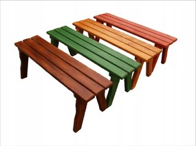 Fa Kerti Pad Háttámla Nélkül Impregnált Tömör Pad 115cm