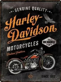 Fém tábla Harley-Davidson - Timeless Tradition, (30 x 40 cm)