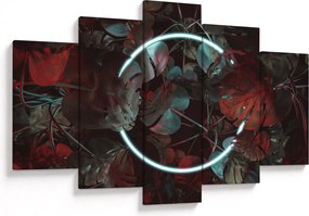 Kép - Neon kör a pálmafák között (150x105 cm)