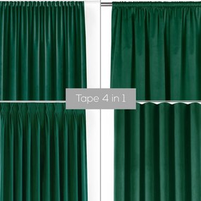 Zöld bársony dimout (részleges sötétítő) függöny 140x250 cm Velto – Filumi