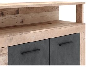 RUNA komód, világosbarna/antracit