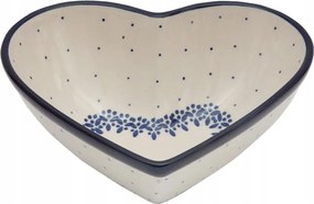 Tál Szív Tároló 17 cm Kerámia Bolesławiec