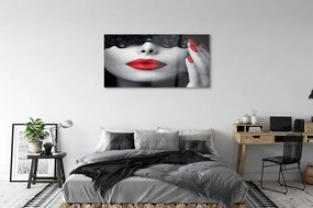 Üvegképek Vörös ajkak nő 125x50 cm