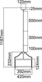 Orlicki Design STANZA OR84139 Plafonlámpa 3x15W/E27
