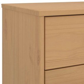 OLDEN barna tömör fenyőfa éjjeliszekrény