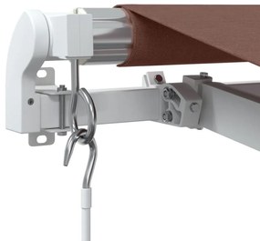 barna kézzel kihúzható LED-es napellenző 600 x 300 cm