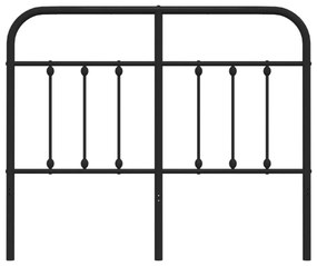 fekete fém fejtámla 120 cm