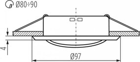Mennyezetbe Építhető Lámpa Arany ARGUS CT-2115 KANLUX 304