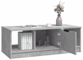 betonszürke szerelt fa dohányzóasztal 102 x 50 x 36 cm