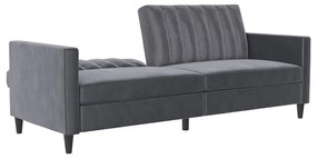 Szürke bársony kanapé 207 cm Celine – Støraa