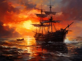 Poszter 40x30cm Tűz a vízen