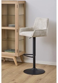 Bézs állítható magasságú karfás bárszék (ülésmagasság 85 cm) Eddie – Actona