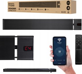 Kültéri infravörös radiátor Termosztát 2400W WiFi távirányítóval