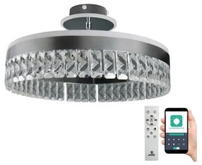 NEDES LED Dimmelhető felületre szerelhető csillár LED/75W/230V 3000-6500K króm + távirányítás ND3919