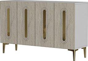 Rany 120 - White, Travertine, Gold