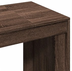 barna tölgy színű szerelt fa irodai asztal 123,5 x 73,5 x 75 cm