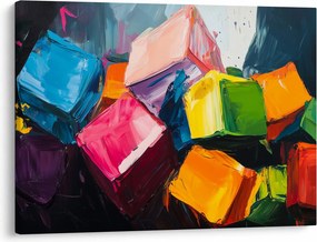 Kép - Színes kockák (70x50 cm)