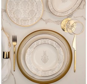 68 darabos étkészlet élénk színű/csontporcelán