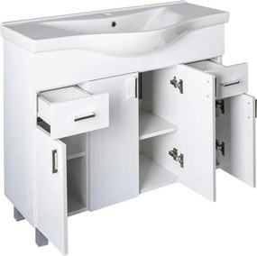 Viva STYLE Ekonomik 100 lábon álló fürdőszobabútor Sanovit ALBATROS 10100 mosdókagyló 99,5x46,5cm