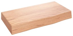 világosbarna kezelt tömör tölgyfa fali polc 40x20x6 cm